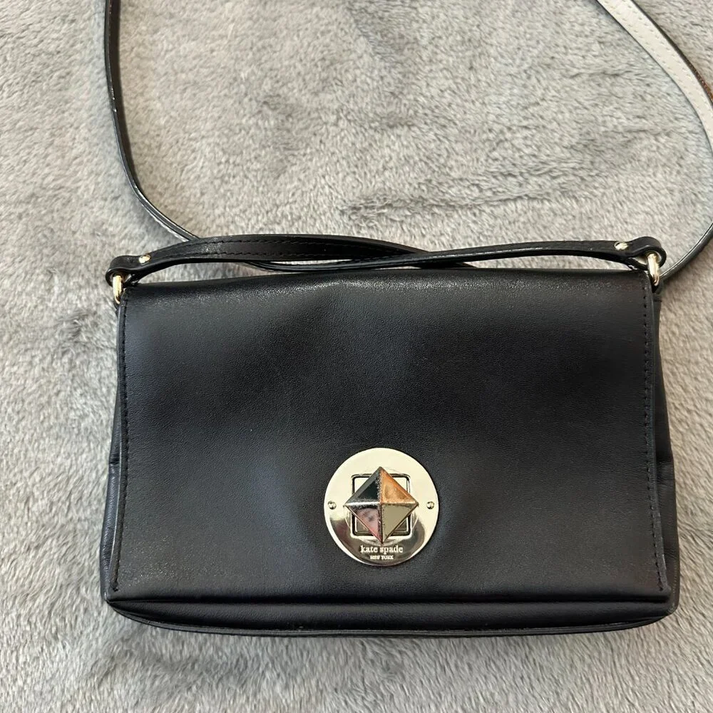 Kate Spade Black Leather Mini Crossbody Purse Newbury Lane Sally Bag